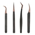 thumbnail image 2 of Pinzas para pestañas, 4 piezas Pinzas para extensión de pestañas Pinzas para decoración de uñas Pinzas para extensión de pestañas Diseño fácil de usar, 2 of 8