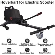 HoverTech 1 Go Cart Adjustable Seat Attachment for 6.5 Hover-Board Buggy - Black