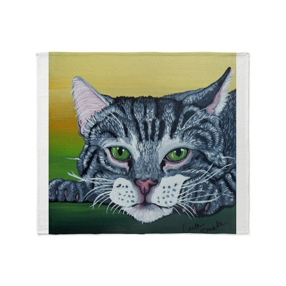 CafePress - Grey Tabby Cat Throw Blanket - Soft Fleece Throw Blanket, 50"x60" for All Ages