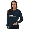 thumbnail image 4 of Sarcasm Loading Please Wait Plus Size Long Sleeve Graphic Tee Shirt Brisco Brands 2X, 4 of 5