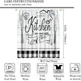 thumbnail image 2 of Farmhouse Rustic Kitchen Curtains, Vintage Fork Spoon Barn Rustic Plank Cafe Curtains Home Living Room Bedroom Blackout Curtains 2 Panels 55x63 Inches, 2 of 6