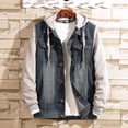 thumbnail image 2 of Hoodies for Men Graphic Hoodies Men's Autumn and Winter Fashion Casual Pocket Slim Fit Zipper Denim Long Sleeve Hoodie, 2 of 6