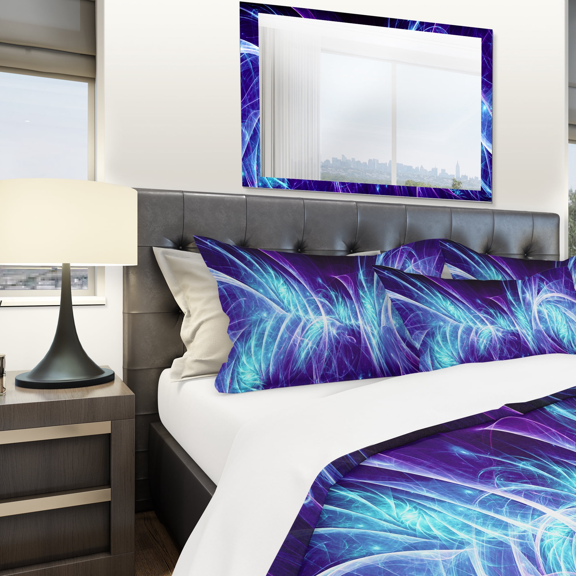 Designart 'Blue Electricity' Modern & Contemporary Duvet Cover Set