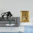 thumbnail image 2 of Escultura De Toro De Resina Moderna Y Marco De Fotos, Soporte Para Tarjetas, Figura Abstracta, Marco De Fotos Con Frente De Vidrio Para Entrada, Mesa, Escritorio, Estante, Oficina, Dormitorio,, 2 of 8