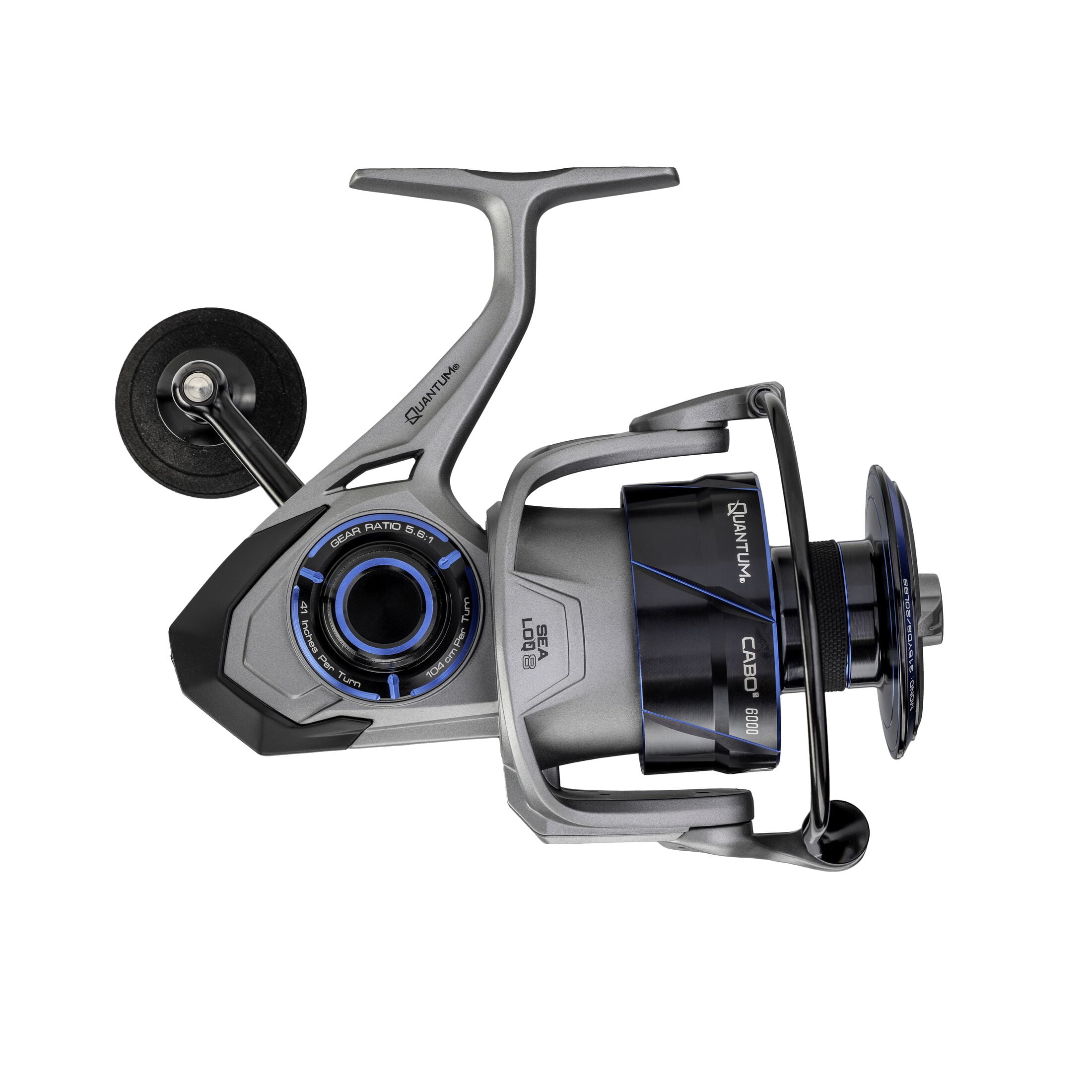 Quantum Cabo Spinning Fishing Reel, Size 6000, 5.6:1 Gear Ratio, 6+1 Bearings