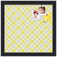 thumbnail image 2 of PinPix 13x13 Custom Cork Bulletin Board Argyle Bright Yellow Poster Board Has a Fabric Style Canvas Finish, Framed in Argyle Bright Yellow, by ArtToFrames (PinPix-647), 2 of 6