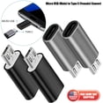 thumbnail image 2 of 4pack Micro USB Male to Type C Female Charging Adapter Converter Connector USB-C, 2 of 7