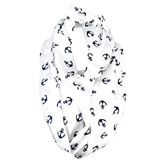 Peach Couture Anchor Print Cute Trendy All season Infinity Loop Scarves