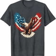 thumbnail image 2 of Patriotic Eagle American Flag T-Shirt, USA Freedom Graphic Tee, Fourth of July Shirt, Bald Eagle Independence Day Tee, 2 of 5