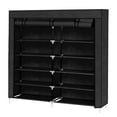 thumbnail image 2 of 7 Tiers Shoe Rack Organizer, Portable Shoe Rack Closet Fabric Cover, Shoe Organizer Storage Cabinet 44" x 11" x 43" (L x W x H) Black, WRWQ510BK, 2 of 5