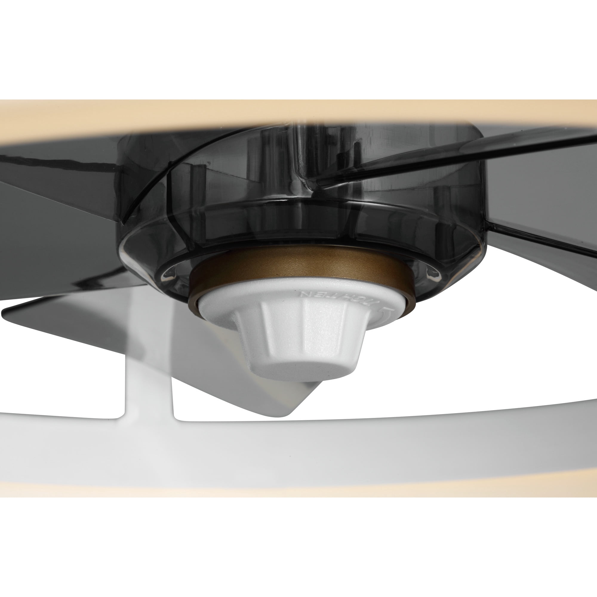 Mainstays 18-Inch White Low-Profile DC Ceiling Fan with Integrated LED Light, Remote Control, 6 Speeds