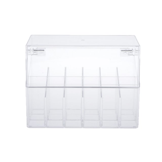 Organizador cosmético acrílico transparente Sunnimix 18 espacios 23 cm x 13,2 cm x 15 cm