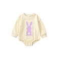 thumbnail image 1 of Tenue de Pâques pour Bébés Filles Garçons Imprimé Lapin Manches Longues Col Rond, 1 of 6