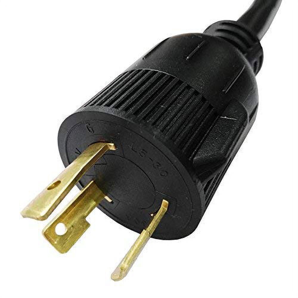 Parkworld 885064 Power Adapter cord 3-Prong Generator 30A Locking L5-30P Male Plug to 30 AMP 6-30R Female Receptacle (ONLY output for 125V)