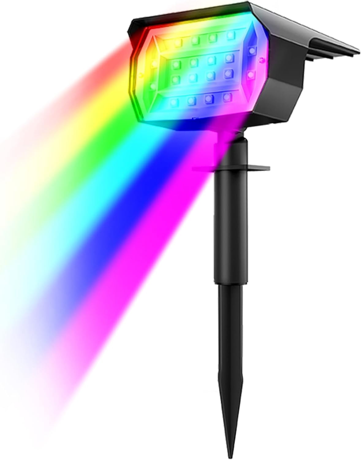 Nipify 1 Pack Solar Spot Lights Outdoor Color Changing (Rgb), Solar Uplights for Trees, Solar Powered Spot Lights Outdoor