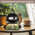 thumbnail image 5 of Eheartsgir Frog Sunflower Print Ladies Backpack Purse Zipper Closure Small Backpack for Travel Work, Polyester Lightweight Mini Backpack, 5 of 8