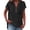 Black, variant on Button Front V-Neck Scrub Tops For Womens Plus Size L-5XL Short Sleeve Henley Shirts Pullover Summer Casual Blouses Tshirts Gold 5XL