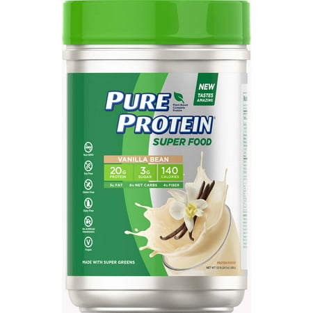 Pure Protein Plant-Based Protein Powder, Vanilla Bean, 20g Protein, 1.51 (Best Vegan Plant Based Protein Powder)