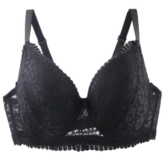 Yongwang Women's Plus Size Lace Bras Push Up Underwire Bra Soft Full Coverage Lift Up Bra