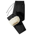 thumbnail image 2 of JTieacloth Casual Loose Drawstring Pants Autumn And Winter New Men's Lambing Windproof Cotton Sports Pants Men's Straight Leg Pants Black, 2 of 6