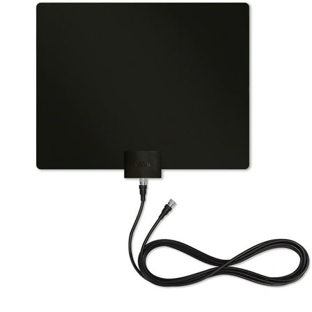 Mohu Leaf Plus Amplified Indoor TV Antenna, 60-Mile Range, Multi-Directional, 12ft. Cable
