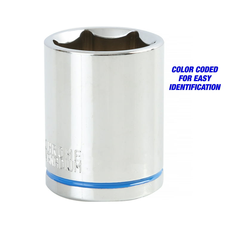 Hyper Tough 11-Piece 3/8 Inch Drive Metric Socket Set Chrome