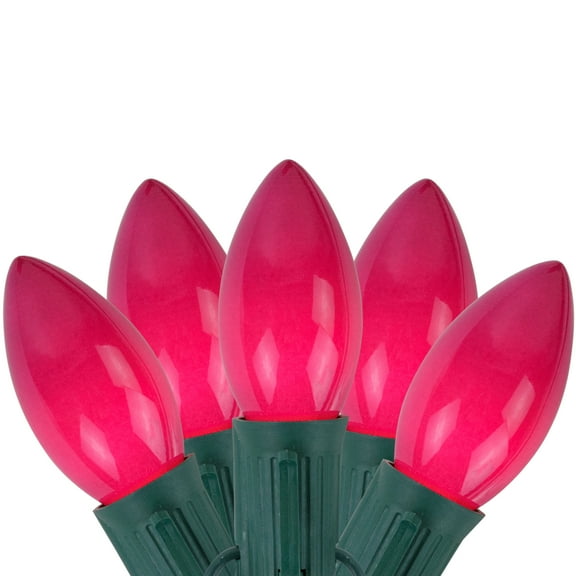 Northlight 25ct C9 String Lights Pink Purple - 24' Green Wire