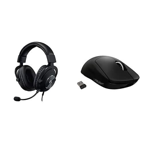 Logitech G Pro X Wired Gaming Headset + G PRO X Superlight Wireless Gaming Mouse - Black