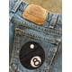 thumbnail image 2 of Pantalones cortos de tela vaquera para hombre, Shorts de cintura alta con bordado de Bola negra y 8 patrones, estilo Retro Y2K, ideal para baloncesto y verano, 2 of 5