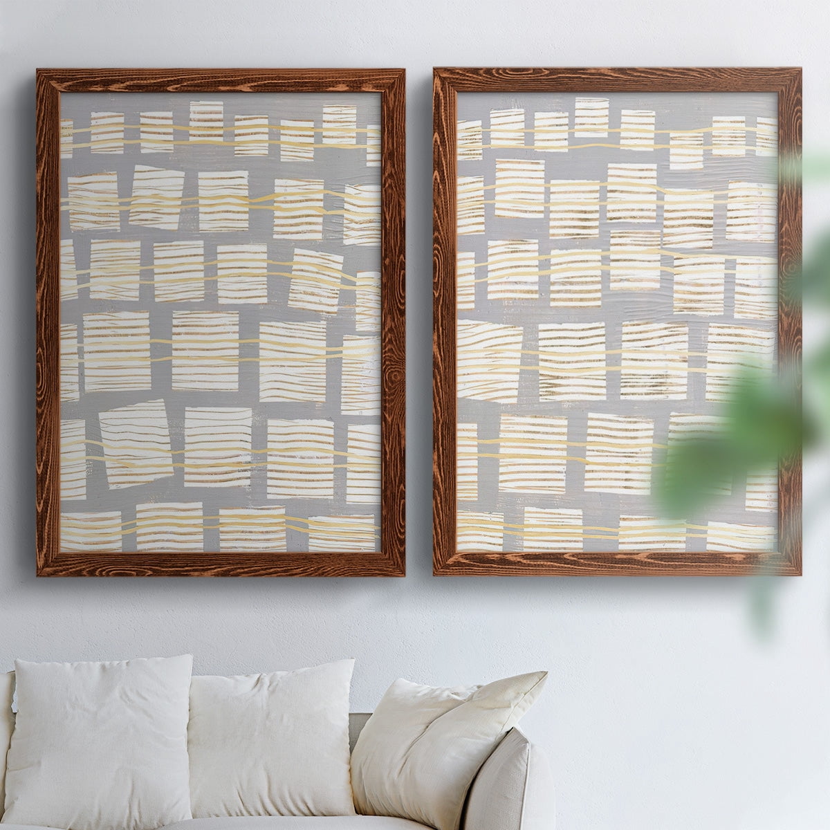 Networks I - Premium Framed Canvas 2 Piece Set - Ready to Hang