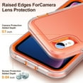 thumbnail image 3 of for iPhone XR Case,iPhone XR Phone Case with Built in Kickstand, Shockproof/Dustproof/Drop Proof Military Grade Protective Cover for Apple iPhone XR 6.1"(Clear/Orange), 3 of 14