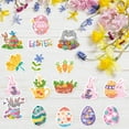 50 Pcs 100Pcs Happy Easter Day Stickers Easter Bunny Rabbits Eggs