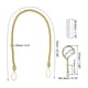 thumbnail image 2 of Cuerdas para cortinas Uxcell, paquete de 4, cuerdas trenzadas para cortinas con ganchos de tornillo y pernos, amarillo dorado, 2 of 7
