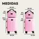 thumbnail image 5 of Set de 4 Maletas de Viaje Rígidas 20 y 18 Pulgadas con 2 Neceseres de 11 Pulgadas Equipaje Ligero con Ruedas 360 y Candado TSA Seraphiel, 5 of 6