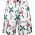 thumbnail image 2 of GZHJMY Flamingo Pajama Pants Short for Men, Lounge Pants Lightweight Men Pajama Bottoms with Drawstring Pockets, Christmas New Year Birthday Gifts, Small, 2 of 7