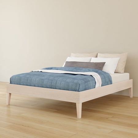 Bear Platform Bed (Full), Oak Embossed Natural