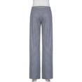 thumbnail image 4 of Bibifish Womens Pants Navy White Striped Pattern Wide Leg Drawstring Waist Pants Baggy Soft Stretchy Casual Beach Daily Wear Loose Pants, 4 of 9