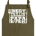 thumbnail image 2 of ThisWear Best Grillin Papa Ever Funny Apron for BBQ Grilling Two Pocket Apron Military Green, 2 of 6