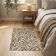 thumbnail image 3 of ODIKA 2'x3' Washable Accent Rug Bathroom Geometric Way Interlocking Block Faded Stairs Hallway for Bedroom, Nursery, RV, Pet Friendly, Bedside Mat, 3 of 7