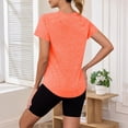 thumbnail image 4 of Jalioing Women's Workout T Shirt Breathable Loose Short Sleeve Athletic Shirts Lightweight V Neck Quick Dry Sport Tees, 4 of 8
