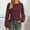 Wine#3, variant on Viikei Plus Size Womens Hoodies Pullover,Women's New Long Sleeve V-neck Pullover Lace Solid Color Casual Blouse Wine S
