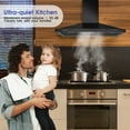 thumbnail image 5 of Joeaonz 36 Inch Wall Mount Range Hood 450CFM Stainless Steel Vent with LED Bulb 120V, 5 of 10