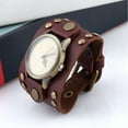 thumbnail image 3 of Pulseras de reloj con puntero de material cuero PU , ancho de banda 5,2 cm longitud de la correa 24 cm correa de material cuero PU suave, cómoda y transpirable , Fernando reloj de pulsera, 3 of 8