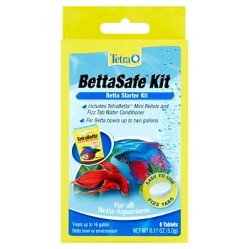 Tetra BettaSafe Starter Kit Conditions Betta Aquarium Water, 8 Ct