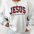 thumbnail image 3 of Christian Sweatshirt – Love Like Jesus Pray Crewneck, Faith Bible Verse Pullover, Trendy Religious Apparel, Unisex Fleece Top, 3 of 5