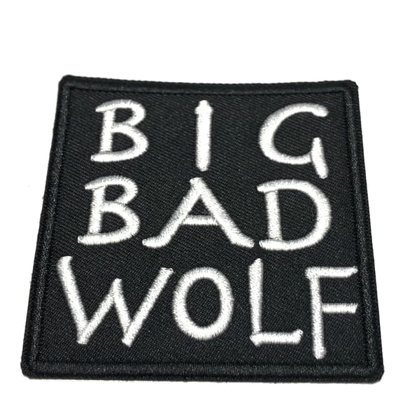 Big Bad Wolf 4" W x 2" T Iron/Sew On Decorative Patch