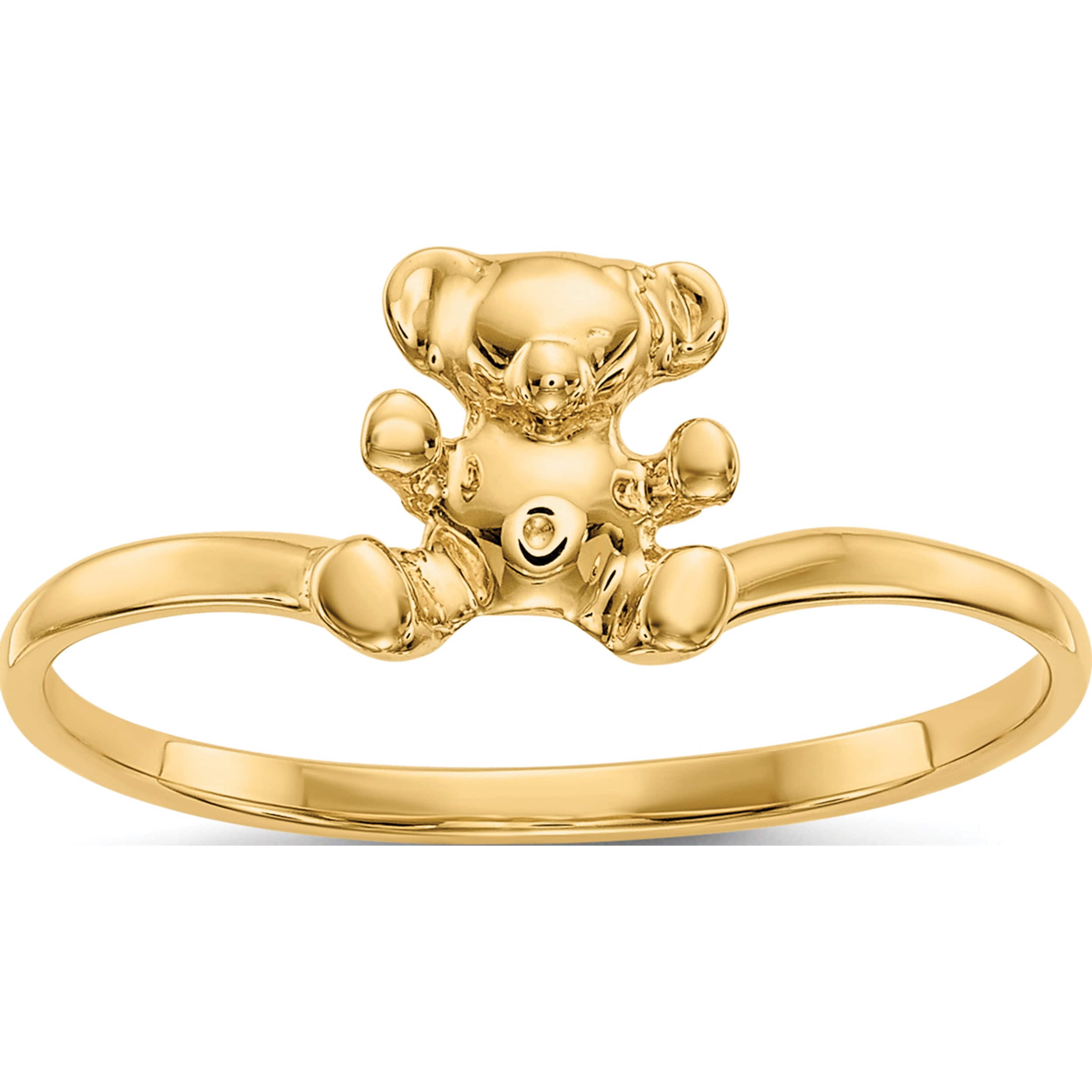 Buy Children's 14K Rose Gold Diamond Teddy Bear Ring, Pinky or Midi Ring,  Little Girls, Kids Animal Jewelry Online in India - Etsy