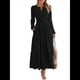 thumbnail image 1 of Vestido de Otoño Informal para Mujer, de Larga, Cuello en V, Cintura Elástica, Ligero, para Invitadas de Boda, con Bolsillos Negro XL, 1 of 10