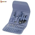 thumbnail image 2 of Spencer 16Pcs Professional Manicure Set, Nail Clipper Pedicure Kit Stainless Steel Grooming Kit Nail Care Tools with Travel Case (Blue), 2 of 9