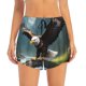 thumbnail image 2 of Balery Forest River Bald Eagle Pantalones cortos deportivos para mujer con forro y dos bolsillos, elásticos, para entrenamiento, gimnasio, yoga-Large, 2 of 7